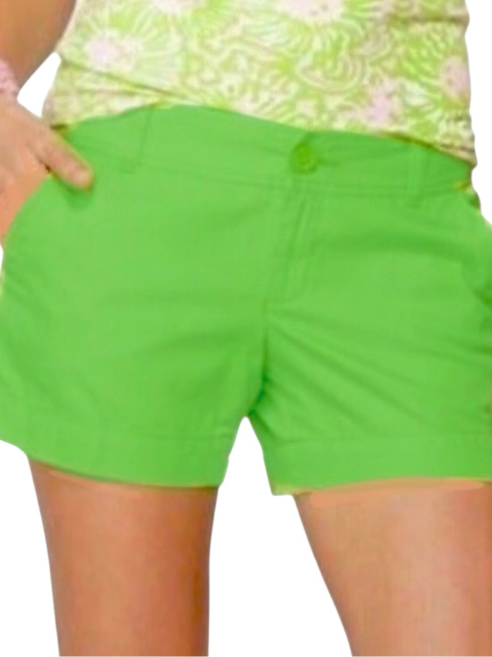 LILLY PULITZER “The Callahan Short” 5” in Bright Green Size 2 -- SO GORGEOUS!!!